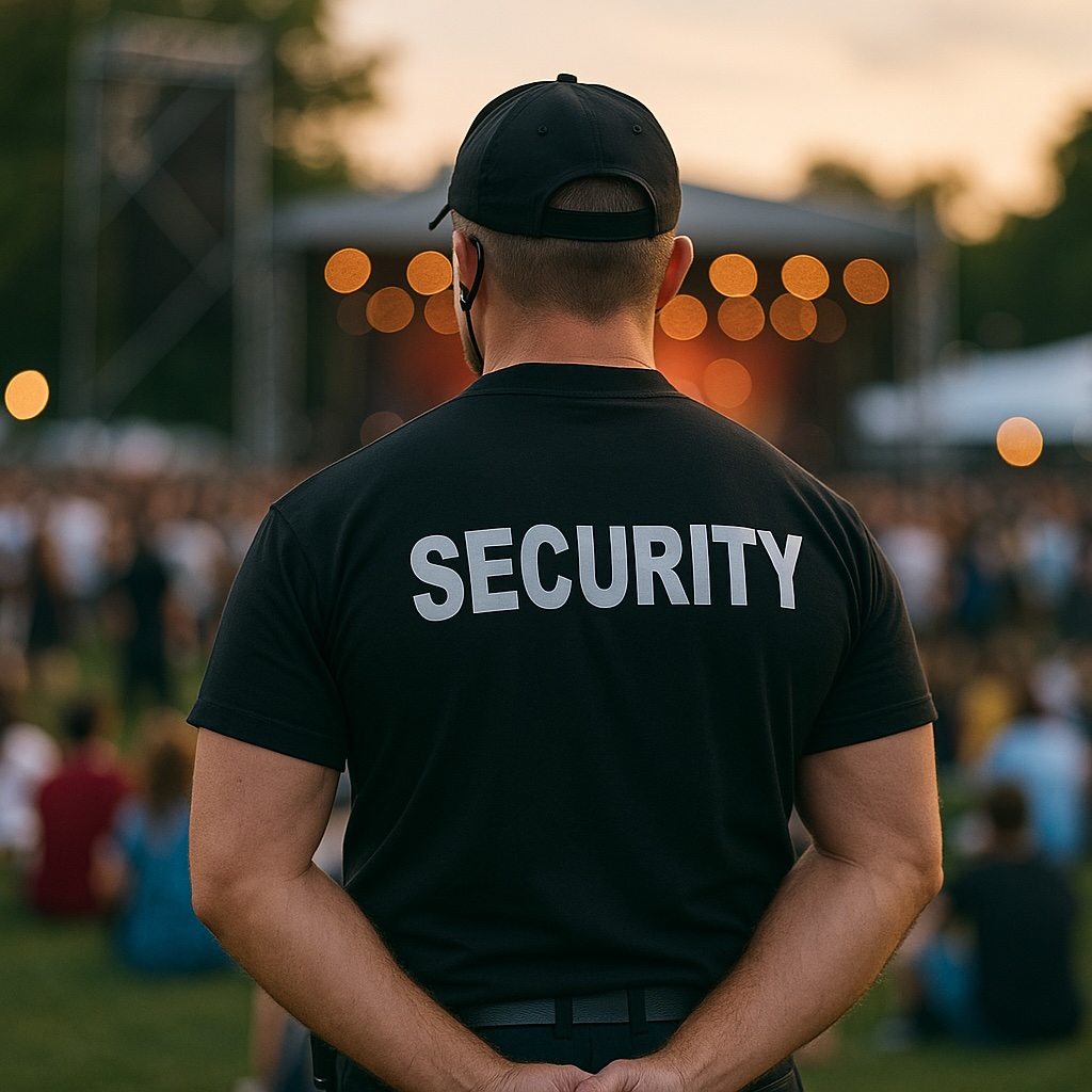 Security Mitarbeiter auf einer Veranstaltung